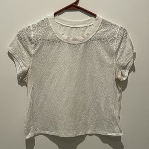 White Lululemon crop